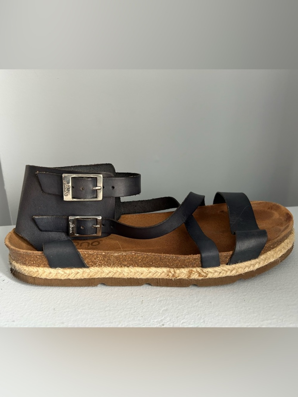 Leather Espadrille Platform Sandals Made in Spain